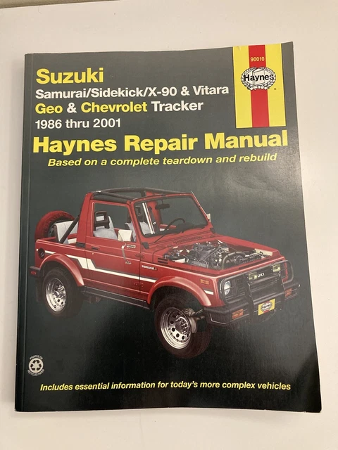 Haynes Repair Manual Suzuki Samurai Geo & Chevrolet Tracker 1986-2001 #90010