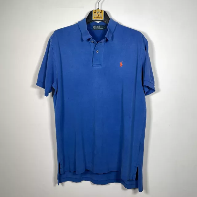 Polo Ralph Lauren Vintage Polo in Cotone Blu A Manica Corta da Uomo  Taglia L 50