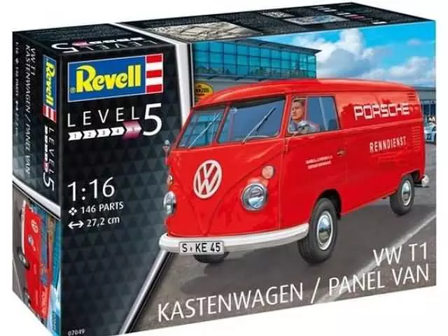 Revell 1:16 Kit In Plastica Furgone Volkswagen T1 Kastenwagen / Panel Van 07049