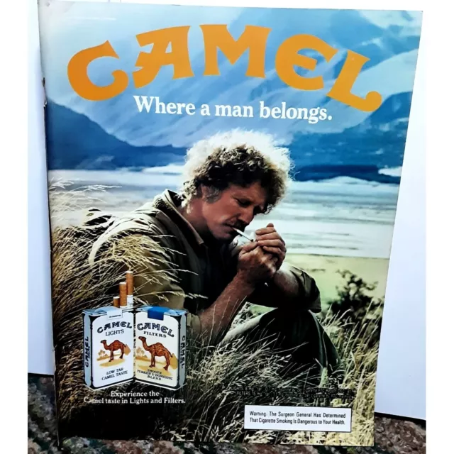 1982 Camel Cigarettes Where A Man Belongs Vintage Print Ad Original 80s