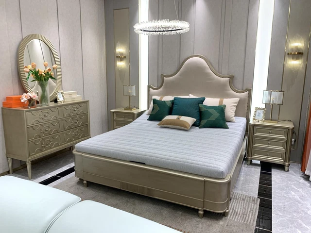 Chambre Lit Design Set Ensemble Lits 2x Table de Chevet 3tlg. Meuble Complet