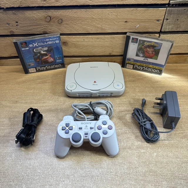 SONY PLAYSTATION 1 PSOne PS1 Slim Console PAL SCPH-102 & Games £34.99 ...