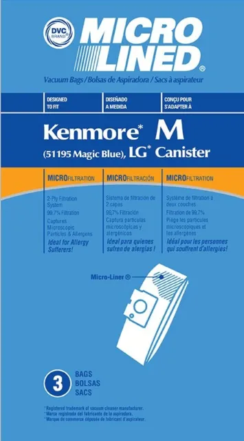 Repelacement Kenmore Vacuum Bags Type M 51195