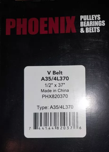 Phoenix V Belt A35/4L370 1/2" x 37"