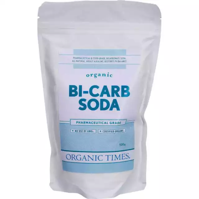 Organic Times Organic Bi-Carb Soda - Pharmaceutical Grade 500g