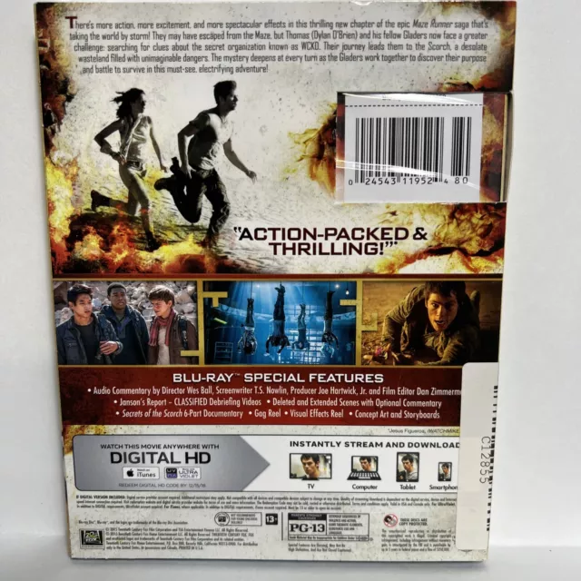 Maze Runner: The Scorch Trials (Blu-ray/DVD Combo, 2015) - Ultimate Fan Edition 2