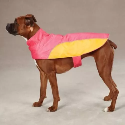 Zack and Zoey Blizzard Jacket Pink/Orange Dog Jacket, NO HOOD, Large Pet