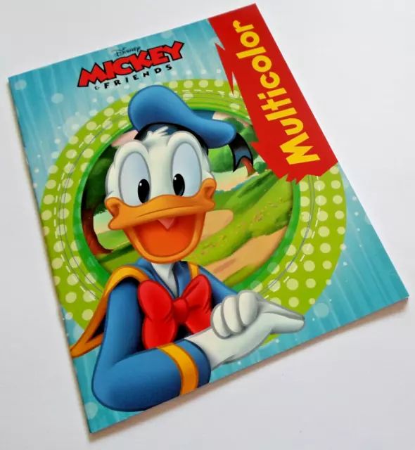 Malbuch Donald Duck Mickey Mouse Goofy Pluto Disney 16 farbige Bilder ausmalen