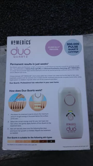 Homedics Duo Quartz IPL-HH300-GB lumière pulsée épilateur / épilation