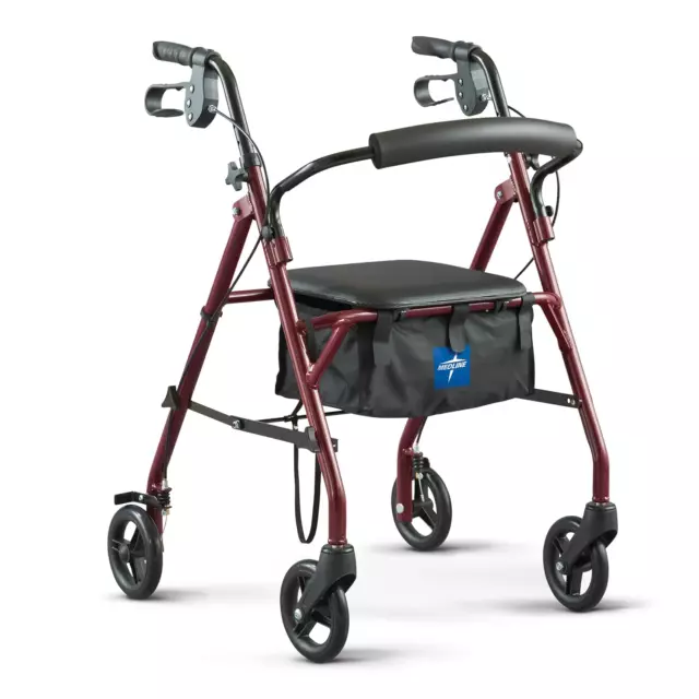 Andador rodante de acero con ruedas de 6 pulgadas soporta hasta 350 libras, andador médico,