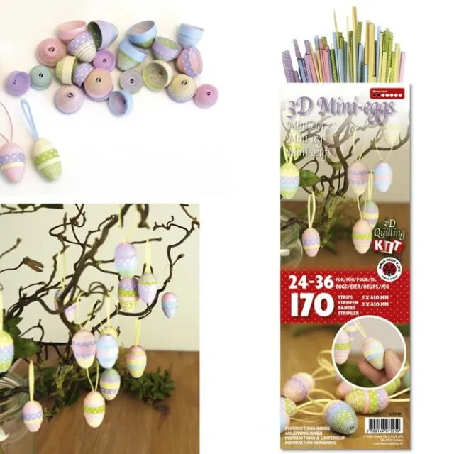 Karen Marie Klip: 3D Ostereier/ Mini Eggs, pastel, Quilling Kit