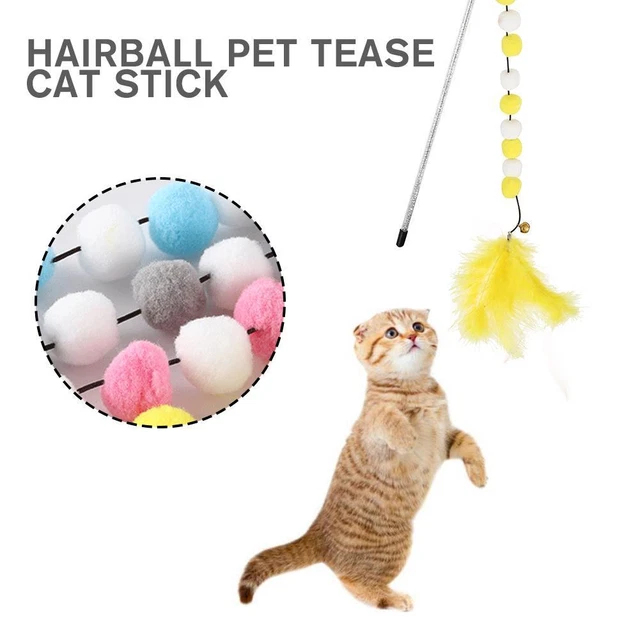 Indoor Play Cats Teasing Stick Tease Cat Rod Pets Supplies Collar. Cat Toys K2N0