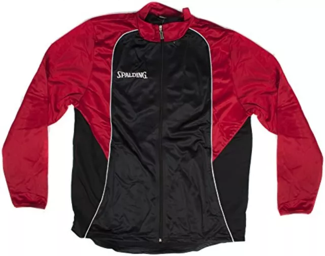 Spalding Jungen Sportjacke Trainingsjacke Jacke Fastbreak , Schwarz/Rot, 146 cm