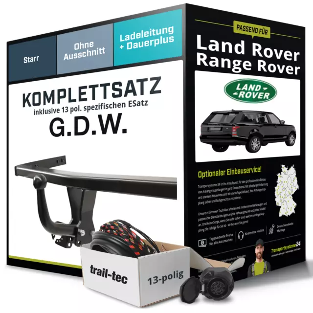 Anhängerkupplung starr für LAND ROVER Range Rover +E-Satz Set NEU