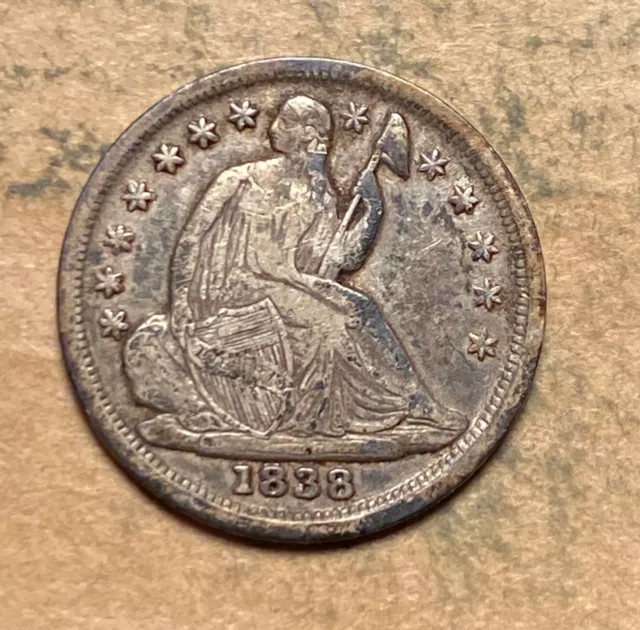 1838 Seated Liberty Half Dime VF/XF