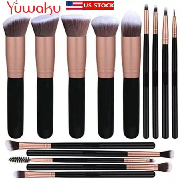 14PCS Professional Makeup Brushes Set Cosmetic Foundation Powder Tool Kabuki