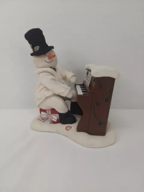 2005 Hallmark Jingle Pals Plush Piano Playing Singing Snowman 3 Songs Works