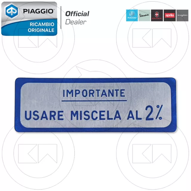 Adesivo Originale Piaggio Vespa Usare Miscela Al 2% Vespa Px 125 - 150 – 200