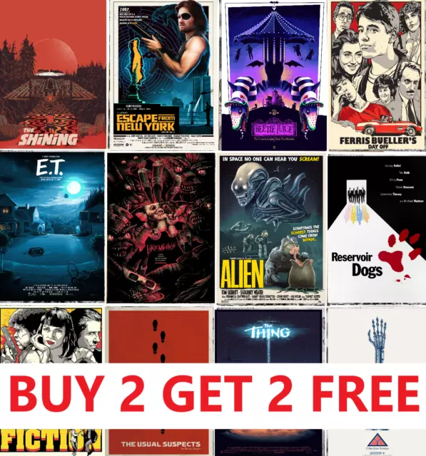 ALTERNATIVE MOVIE POSTERS Classic Greatest Cinema Room Decor Prints Wall Art