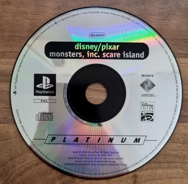 DISNEY PIXAR MONSTERS INC - Scare Island PS1 £3.99 - PicClick UK