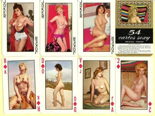 Spielkarten playing cards Erotic Sexy Nude Pin up F 1970 PARISIAN GIRLS  E 11.13