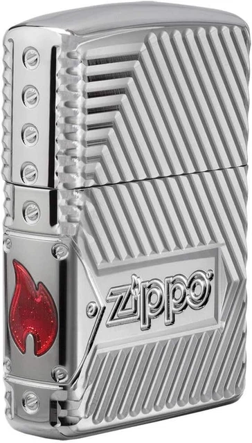 Accendino Antivento Zippo 29672 Uomo Metal Argento