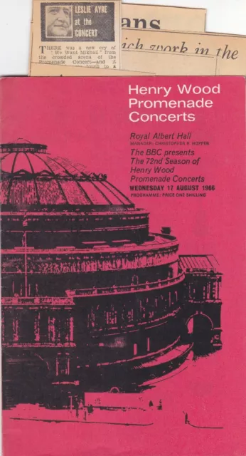 Concert Programme 1966 Proms Gennady Rozhdestvensky Nicolai Petrov Rachmaninov