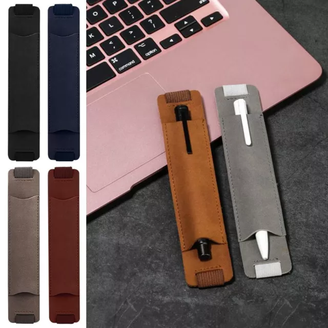 3pcs Hot Sale Portable Pu Leather Pen Holder Pen Clip Pen Bag Pencil Case