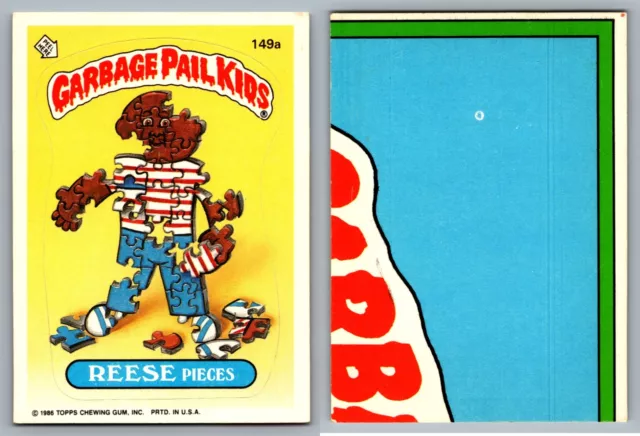 1986 Topps Garbage Pail Kids GPK PRINT ERROR Series 4 Card REESE Pieces 149a