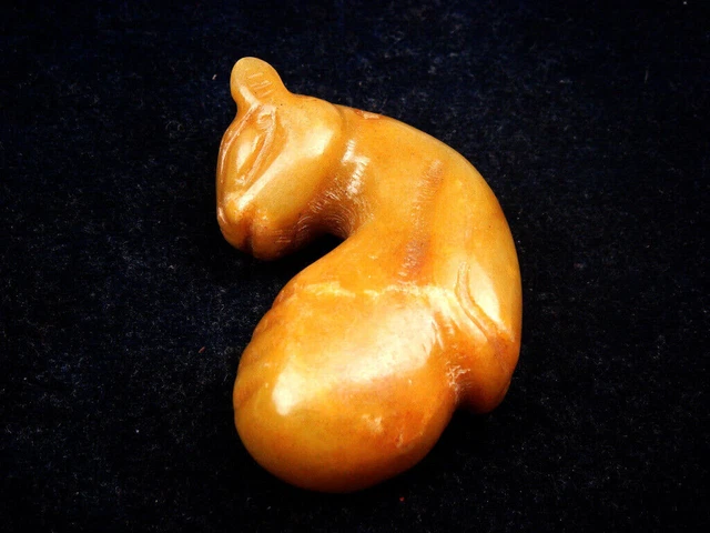 Old Nephrite Jade Stone Carved HongShan Culture Ancient Monster Cicada #10162304