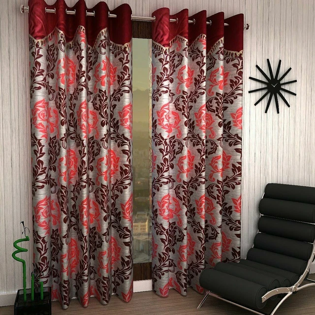 Beautiful Polyester Long Door Curtains Wall Hanging Decorative Window Curtain