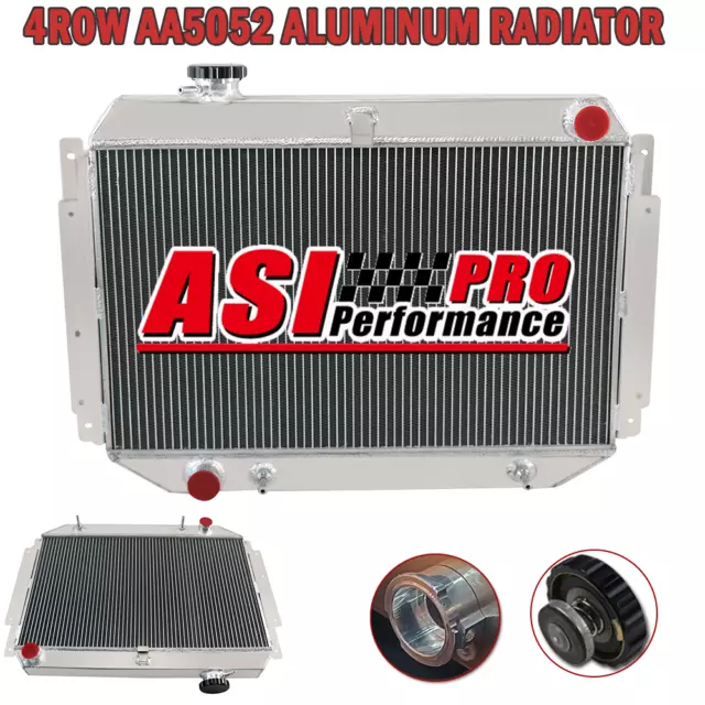 4Row Aluminum Radiator For 71-80 Holden HQ HJ HX HZ V8 Kingswood 253/308 AT MT