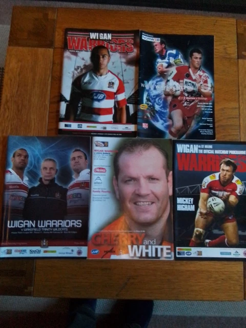 5 - Wigan Warriors rugby league programmes