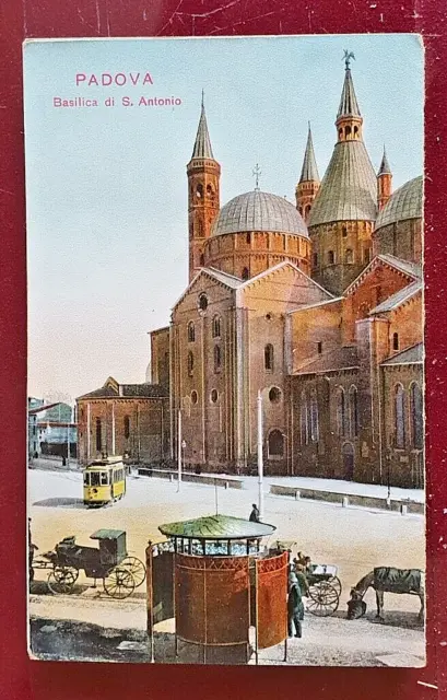 cartolina padova basilica s. antonio formato piccolo 1913