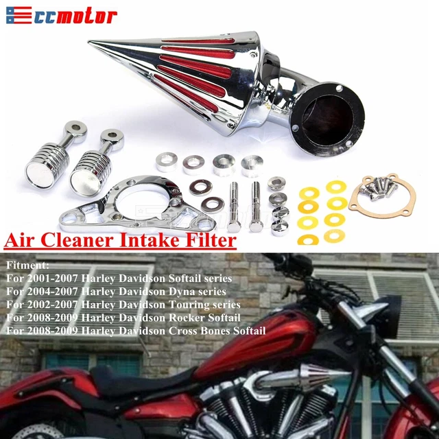 SPIKE CONE AIR Cleaner Intake Filter Kit for Harley Softail Dyna
