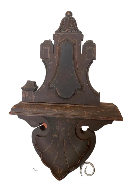 Antique Rare Carved  Wooden Architectural Decor Embellishment Salvage 17.5"
