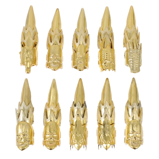 Halloween Finger Betten Metallverkleidung Halloween-Ring Golden Pp
