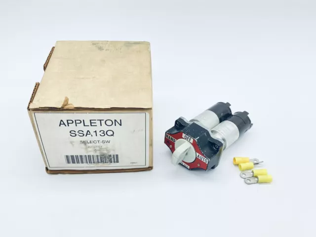 Appleton Ssa13Q Selector Switch 3-Position Type Ssa 600V/Max