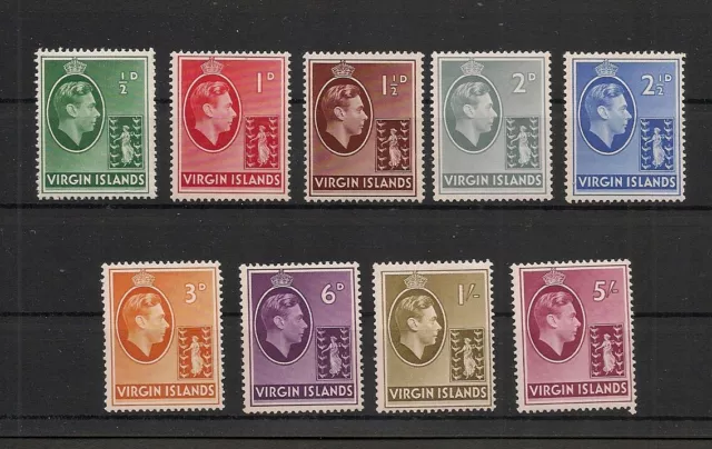 British Virgin Islands 1938 KGVI Set to 5/- Mint Hinged
