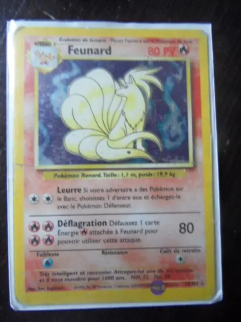 Carte Pokémon 1995 Feunard Jungle 12/102 Holo rare Française bon état.