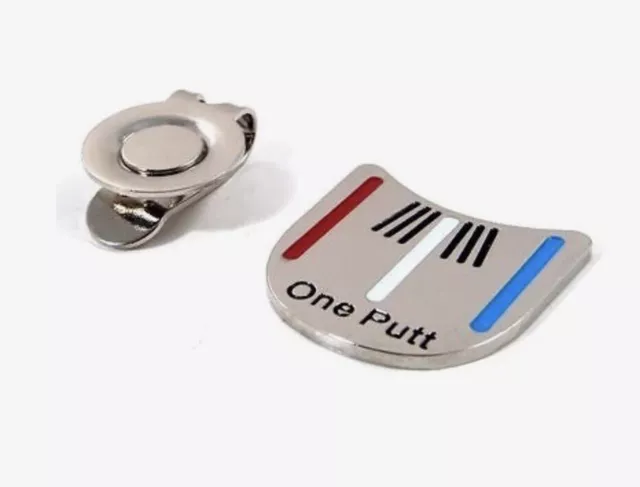 ONE Putt Systems Triple Track Alignment Magnetic Golf Ball Marker w/ clip 🔥
