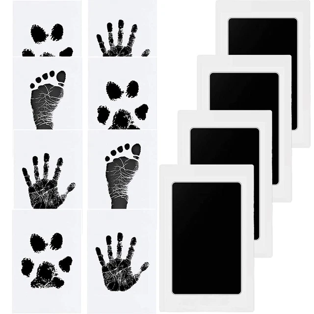 Baby Handabdruck Und Fußabdruck Set, 4 Pcs Baby Fussabdruck Set, Baby Abdruckset