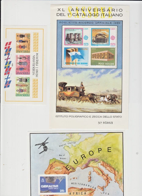 7 Europa Blocks verschiedene Länder postfrisch. Nr.44