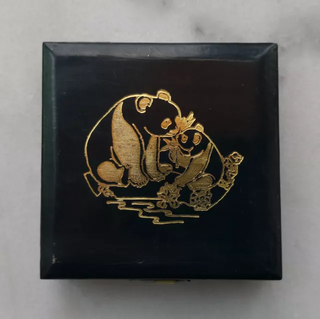The wooden box for China proof silver panda coin (no coin,no COA)