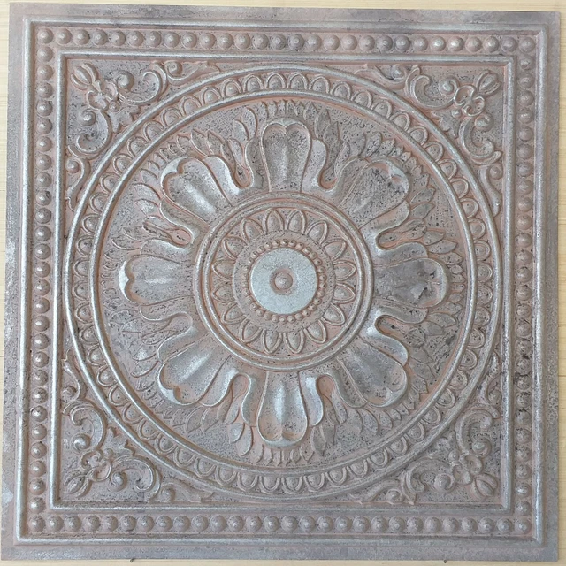 2x2 Ceiling tile faux tin weathered iron decor wall panels PL17 10pcs/lot