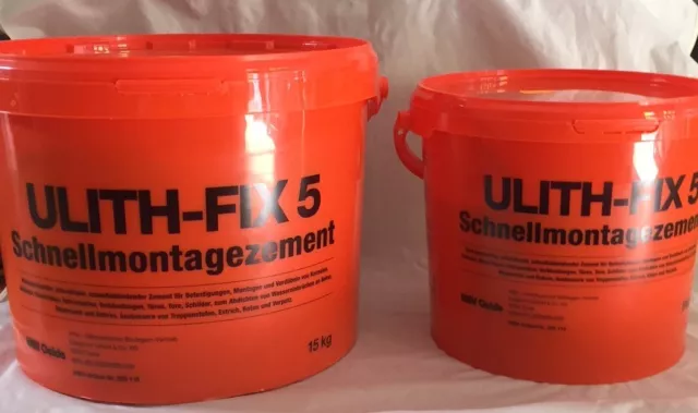 Ulith Fix 5 5 kg und 15 kg Schnellmontagemörtel Schnellzement Blitzzement Mörtel