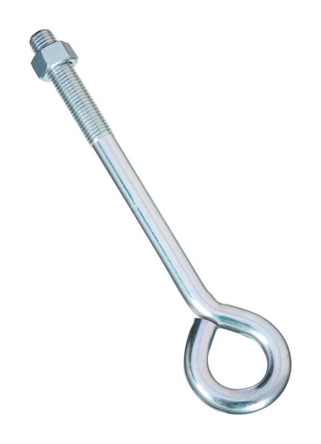 National Hardware N347-740 Zinc Plated Steel Eye Bolt 3/4 x 12 in. with Hex Nut