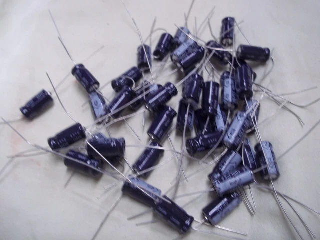 40 PCS. NICHICON 22uF 100V 85c N8342 RADICAL ELECTROLYTIC CAP.