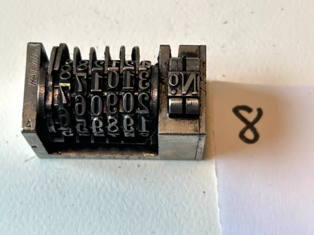 Antique Atlantic Numbering Machine Letterpress GERMANY RARE  t8