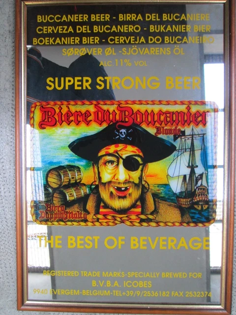 Quadro A Specchio Pubblicitario "Birra Boucanier " - Vintage - Modernariato